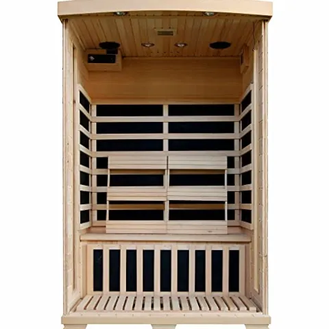Blue Wave HeatWave Coronado SA2409 2 Person Sauna with Carbon Heaters and Chromotherapy System