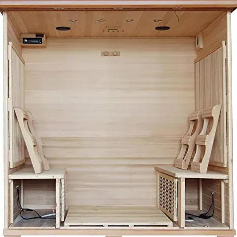 Blue Wave Heatwave 6-Person Cedar Sauna with Carbon Heaters