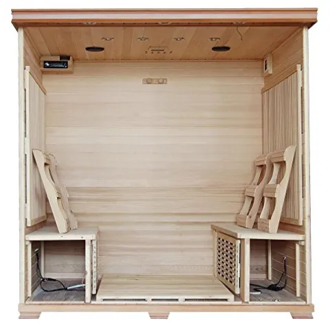 Blue Wave Heatwave 6-Person Cedar Sauna with Carbon Heaters