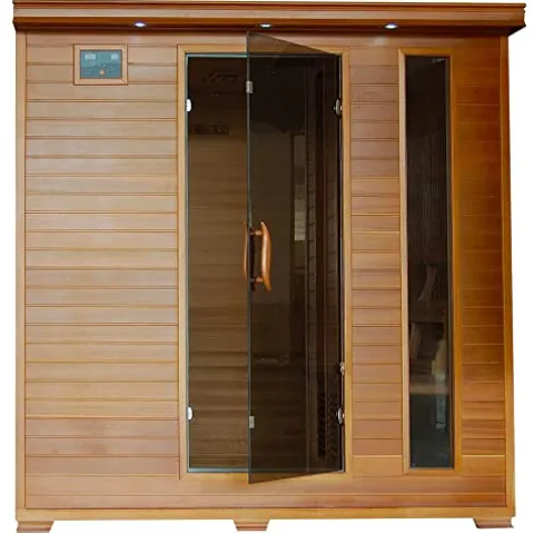 Blue Wave Heatwave 6-Person Cedar Sauna with Carbon Heaters
