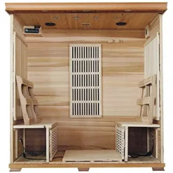 Blue Wave HeatWave SA1318 Klondike 4 Person Cedar Infrared Sauna Bronze