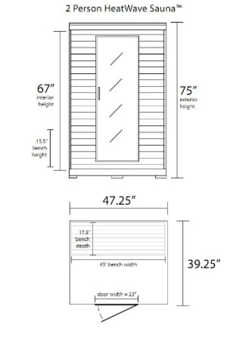 Blue Wave HeatWave SA2406 2-Person Sauna with Ceramic Heaters and Chromotherapy System