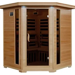 Blue Wave 4-Person Corner Carbon Sauna