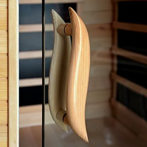 Blue Wave 3-Person Hemlock Corner Infrared Sauna w/ 7 Carbon Heaters Brown