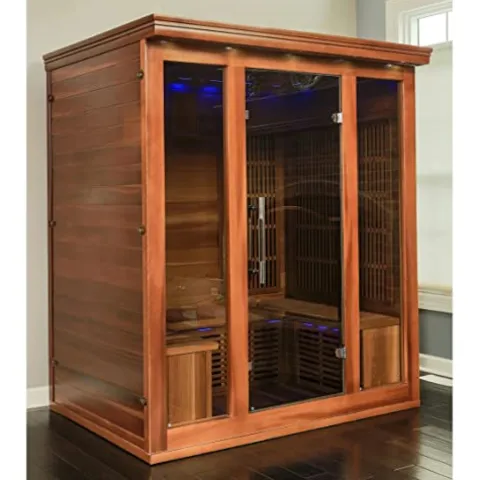 Blue Wave Radiant Saunas BSA1315 Cedar Elite 3-4 Person Infrared Sauna Wood