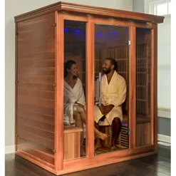 Blue Wave Radiant Saunas BSA1315 Cedar Elite 3-4 Person Infrared Sauna Wood