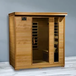 Blue Wave Radiant Saunas BSA2418 4-Person Hemlock Infrared Sauna
