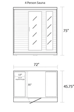 Blue Wave Radiant Saunas BSA2418 4-Person Hemlock Infrared Sauna