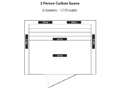 Blue Wave Radiant Saunas 2-Person Infrared Cedar Wood Sauna with Air Purifier, Chromotherapy Lighting, Music System, Carbon Heaters