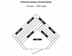 Blue Wave Radiant Saunas BSA1312 3-Person Cedar Corner Infrared Sauna