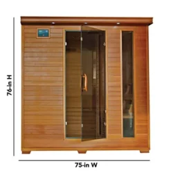 Blue Wave Radiant Saunas BSA1323 6 Cedar Carbon Infrared Sauna 5+ Person