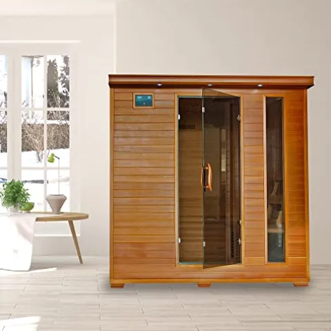 Blue Wave Radiant Saunas BSA1323 6 Cedar Carbon Infrared Sauna 5+ Person
