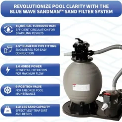 Blue Wave San Pedro 15×30-ft Oval 52-in Deep Steel Wall Pool Package Gray