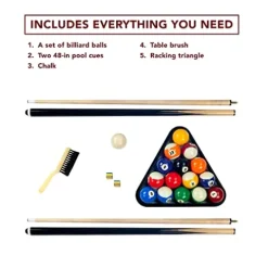 Blue Wave Sports Pendleton 6-ft Portable Pool Table – Driftwood Finish Burgundy