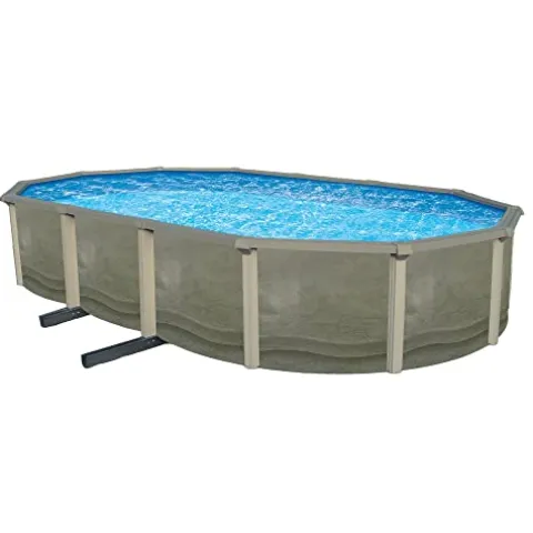 Blue Wave Trinity 18′ Round Steel Wall Pool 52″ Deep Multicolor