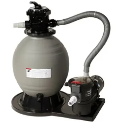 Blue Wave Trinity 18×33-ft Oval 52-in Deep Steel Wall Above Ground Pool Package Gray