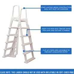 Blue Wave Trinity 18×33-ft Oval 52-in Deep Steel Wall Above Ground Pool Package Gray