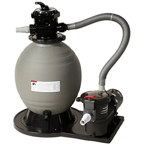 Blue Wave Trinity 21-ft Round 52-in Deep Steel Wall Above Ground Pool Package Gray