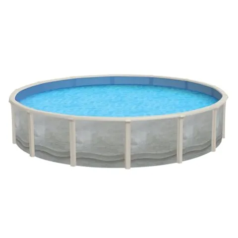 Blue Wave Trinity 21-ft Round 52-in Deep Steel Wall Above Ground Pool Package Gray
