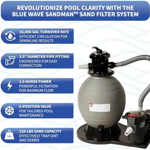 Blue Wave Trinity 21-ft Round 52-in Deep Steel Wall Above Ground Pool Package Gray