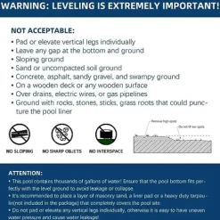 BlueBay Above Ground Swimming Pool Set 15ft x 48in with 1000 GPH Filter Pump, Cover, Ladder, Maintenance Kit Gray Frame