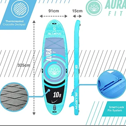 Bluefin SUP 10′8″ Aura FIT Stand Up Paddle Board Kit Blue