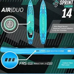 Bluefin SUP 14′ Sprint Carbon Stand Up Paddle Board Kit Blue