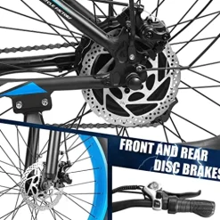 BLUMEMO Electric Bike for Adults 1000W, Removable 48V/17.5AH Battery E-Bike, Max 31Mph, Fat Tire Electric Bicycle 26″ 4.0 UL and GCC Certified Black/Blue