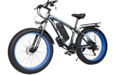 BLUMEMO Electric Bike for Adults 1000W, Removable 48V/17.5AH Battery E-Bike, Max 31Mph, Fat Tire Electric Bicycle 26″ 4.0 UL and GCC Certified Black/Blue