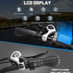 BLUMEMO Electric Bike for Adults 1000W, Removable 48V/17.5AH Battery E-Bike, Max 31Mph, Fat Tire Electric Bicycle 26″ 4.0 UL and GCC Certified Black/Blue