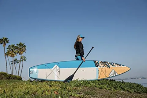 Boardworks Chinook Touring Stand-Up Paddleboard Bamboo/Blue/Light Blue