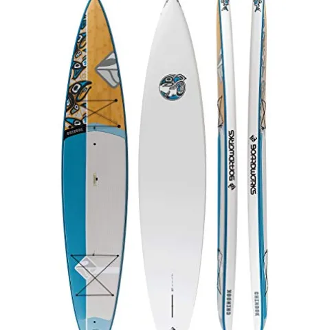 Boardworks Chinook Touring Stand-Up Paddleboard Bamboo/Blue/Light Blue