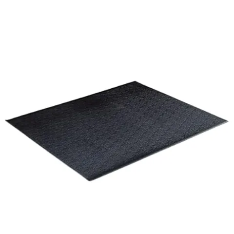 Body-Solid 5-50 lb. Rubber Dumbbell Set with Rack & Vinyl Mat Red