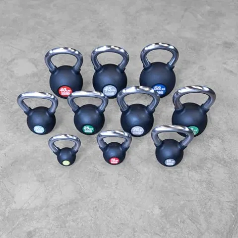 Body-Solid Cast Iron Kettlebell Set 5-50lb Black