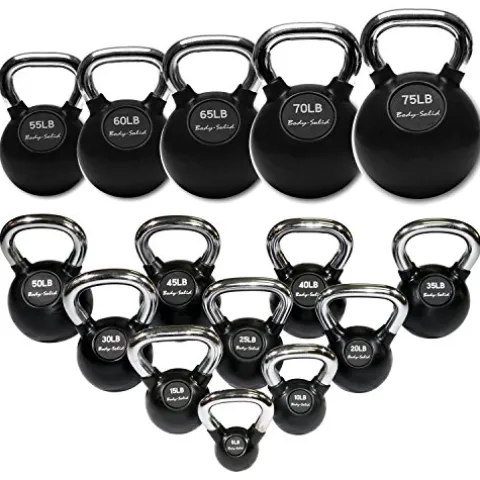 Body-Solid Chrome Handle Kettlebell Set