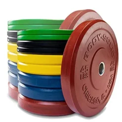 Body-Solid Commercial Extreme Bumper Plate Set 520 lb Black/Blue/Green