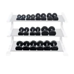 Body-Solid Commercial Round Head Rubber Dumbbell Set (SDPS900)