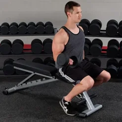 Body-Solid Commercial Round Head Rubber Dumbbell Set (SDPS900)