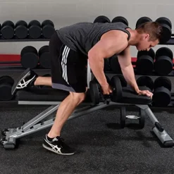 Body-Solid Commercial Round Head Rubber Dumbbell Set (SDPS900)