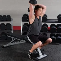 Body-Solid Commercial Round Head Rubber Dumbbell Set (SDPS900)