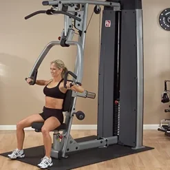 Body-Solid DPLS-F Pro Dual Vertical Press and LAT Machine Grey, Black