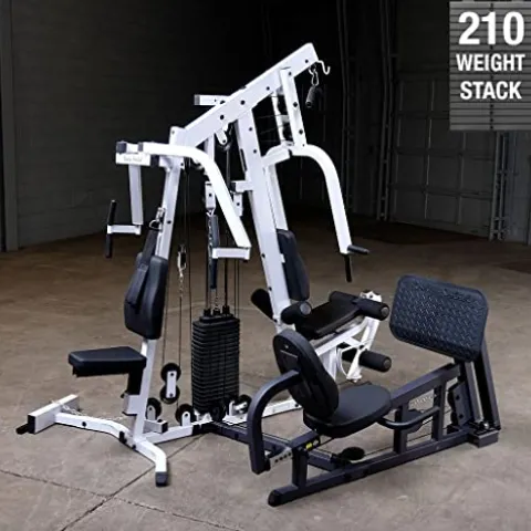 Body-Solid (EXM2500LPS) Multi-Station Home Gym Machine, Arm & Leg Strength Training Functional Exercise Workout Station White