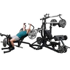 Body-Solid Free-Weight Leverage Gym with Squat Attachment Black