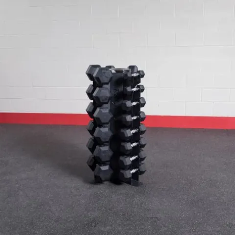 Body-Solid GDR80-SDRS550 Dumbbell Set with Vertical Rack Black