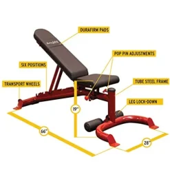 Body-Solid GFID100 Adjustable Weight Bench Gray