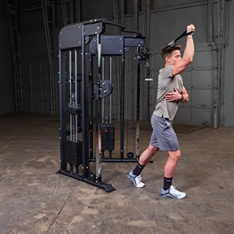 Body-Solid GFT100 Functional Trainer with 210 lbs. Weight Stacks Black