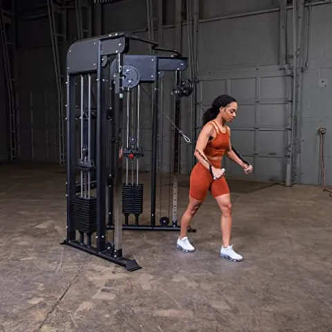 Body-Solid GFT100 Functional Trainer with 210 lbs. Weight Stacks Black