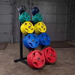 Body-Solid High Capacity Olympic Plate Rack Black