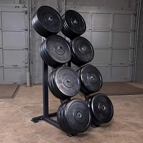 Body-Solid High Capacity Olympic Plate Rack Black