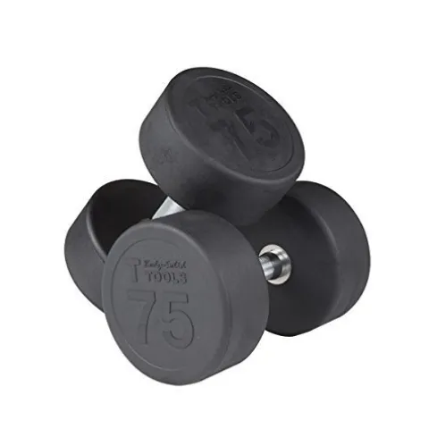 Body-Solid Iron SDPS650 Rubber Round Dumbbell 55-75 lb